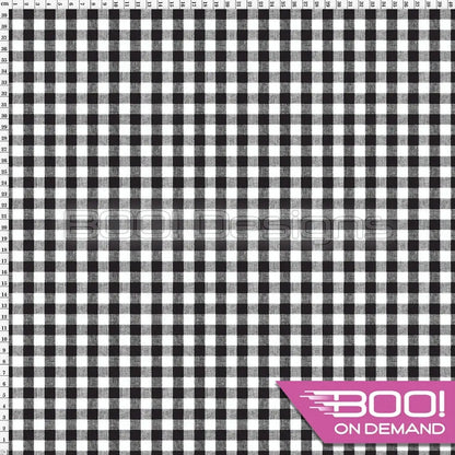 Spandex Gingham Black Fabric