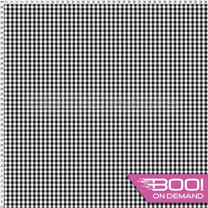 Spandex Gingham Black Small Fabric