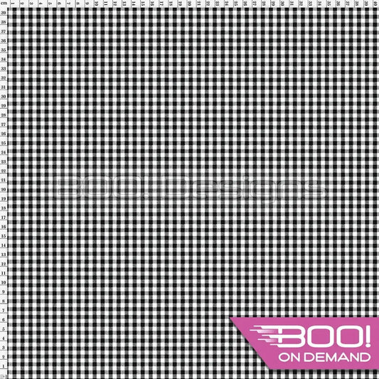 Spandex Gingham Black Small Fabric