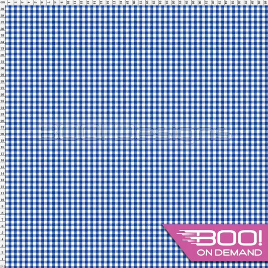 Spandex Gingham Blue Small Fabric