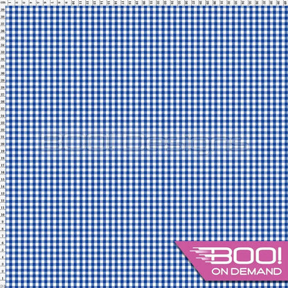 Spandex Gingham Blue Small Fabric