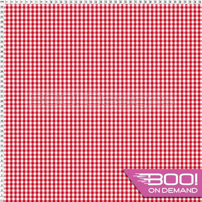 Spandex Gingham Crimson Small Fabric