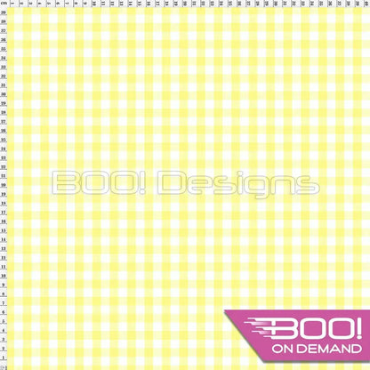 Spandex Gingham Lemon Fabric