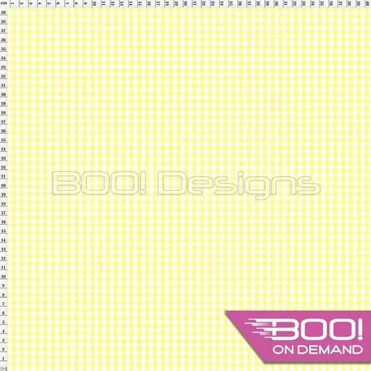 Spandex Gingham Lemon Small Fabric