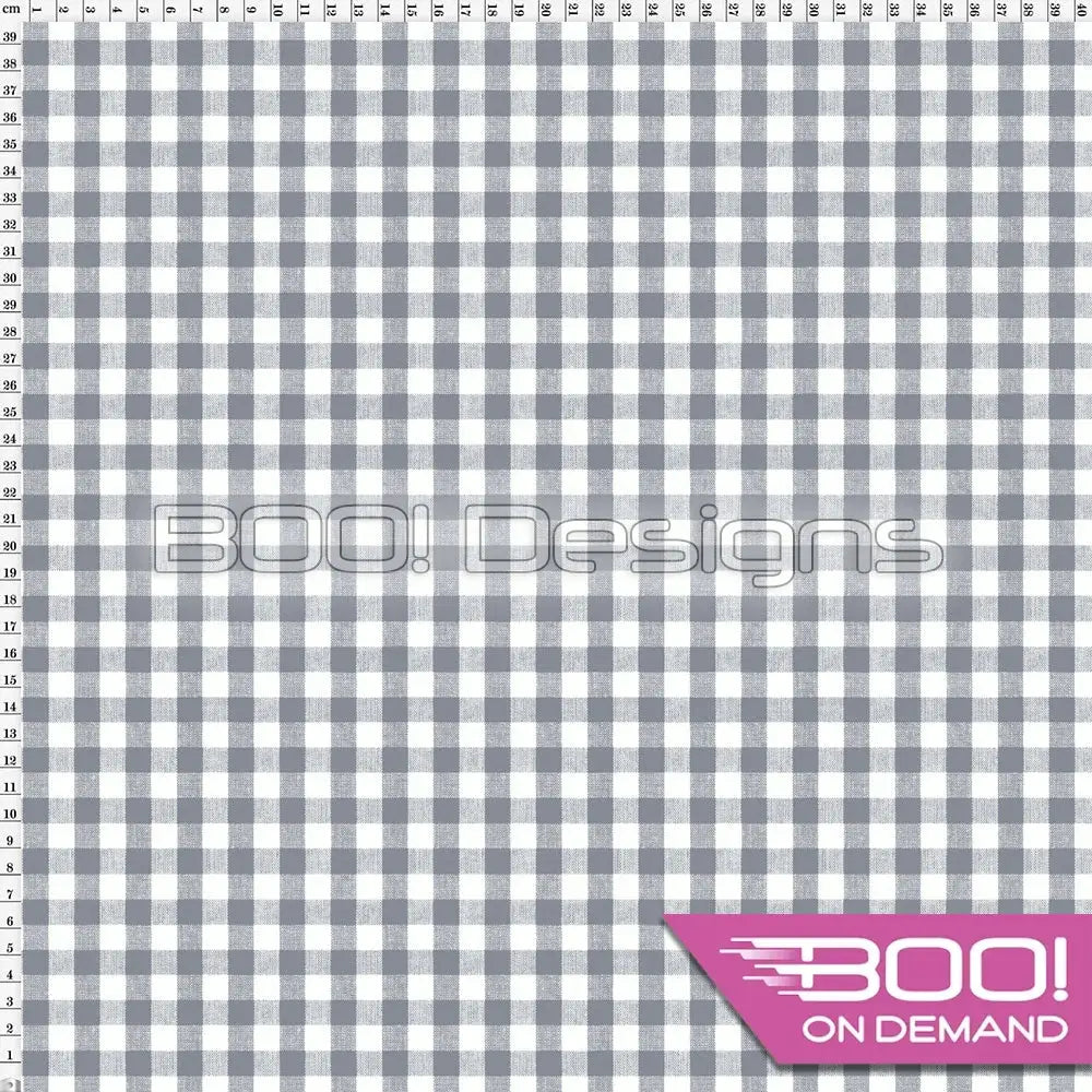 Spandex Gingham Smoke Fabric