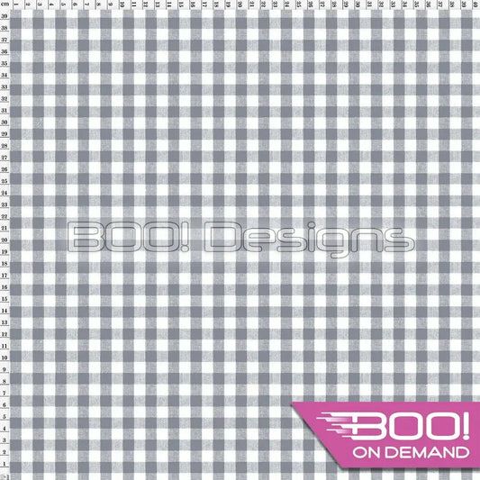 Spandex Gingham Smoke Fabric
