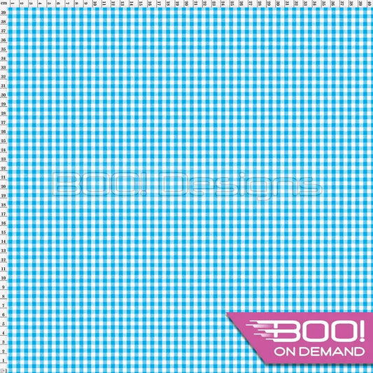 Spandex Gingham Surf Small Fabric