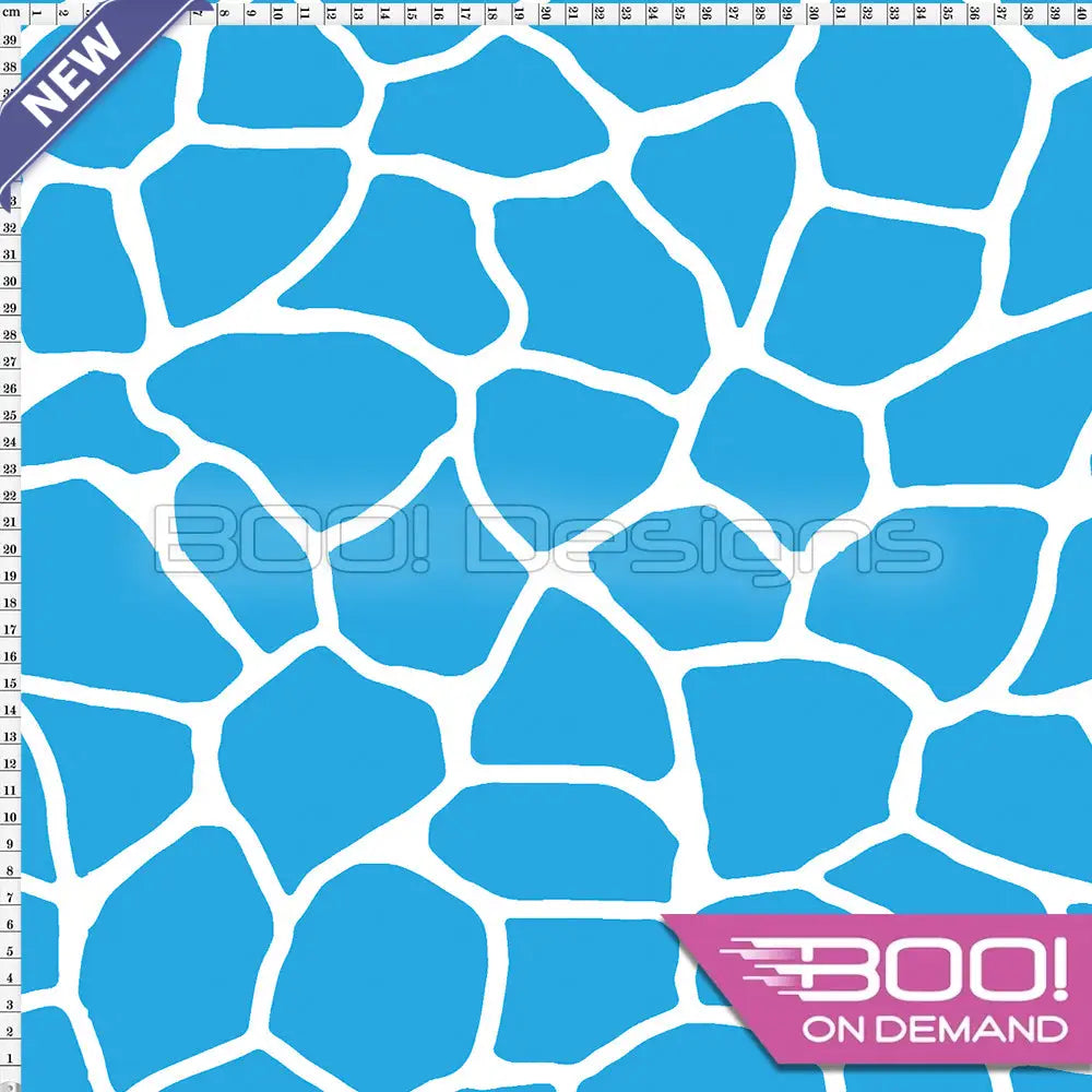 Spandex Giraffe Blue Fabric