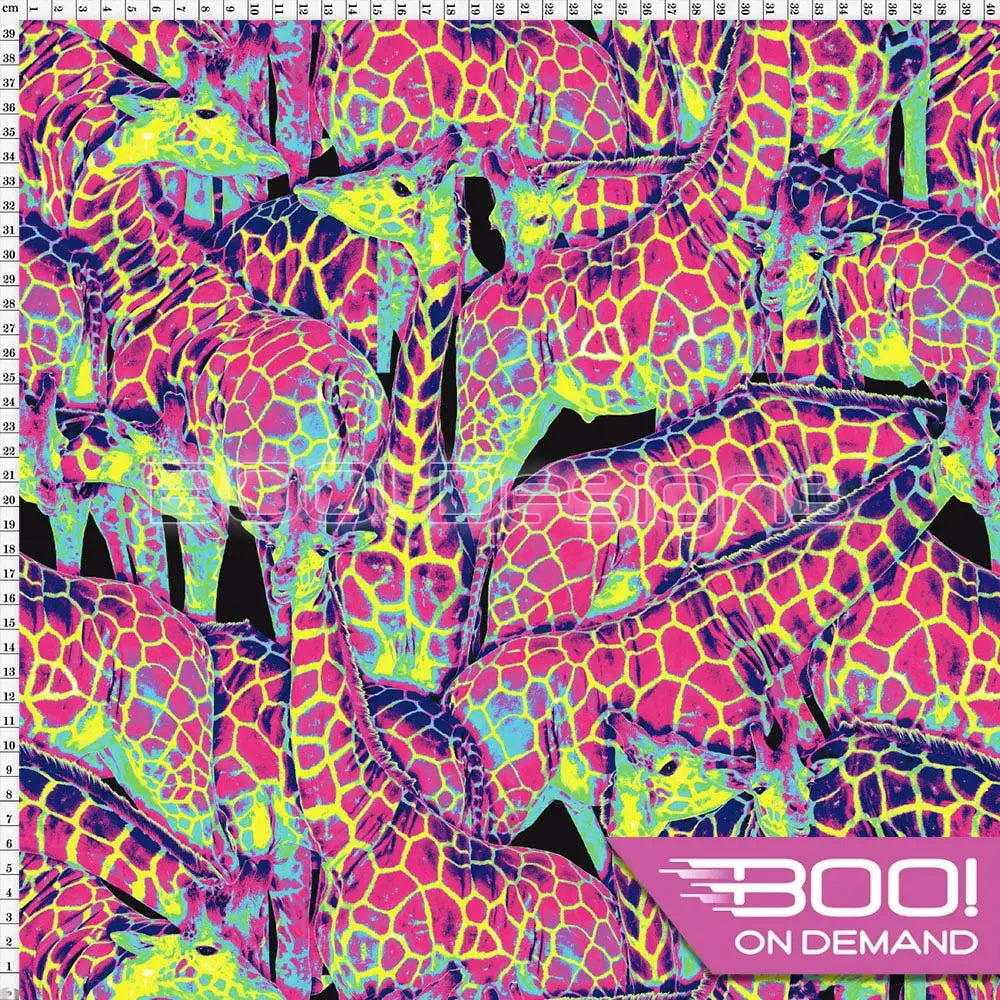 Spandex Giraffe Camo Fabric