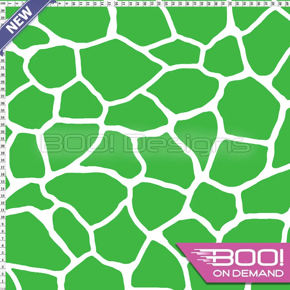 Spandex Giraffe Green Fabric