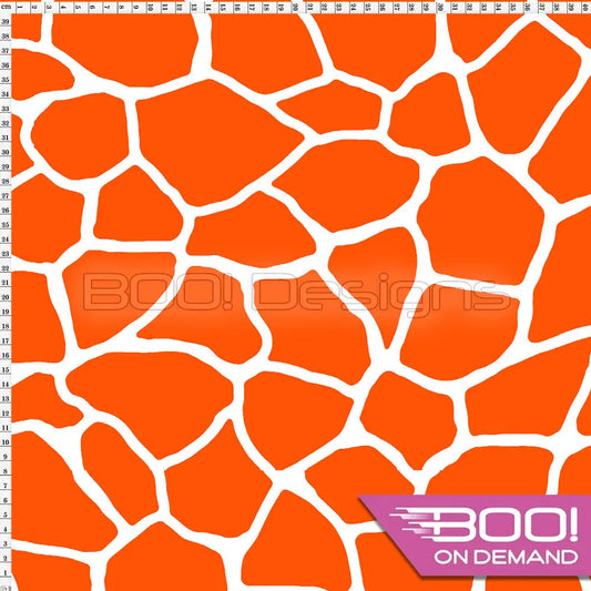 Spandex Giraffe Orange Fabric
