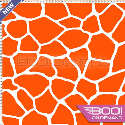 Spandex Giraffe Orange Fabric