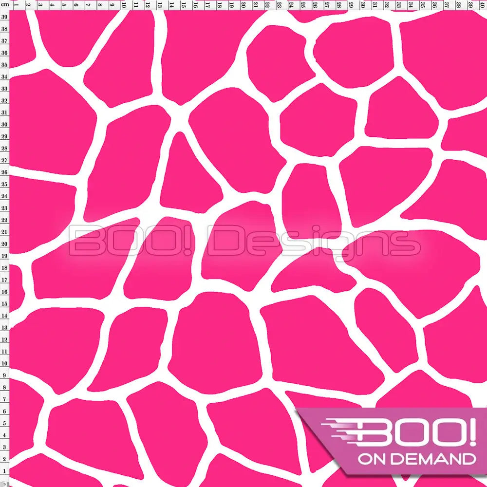 Spandex Giraffe Pink Fabric