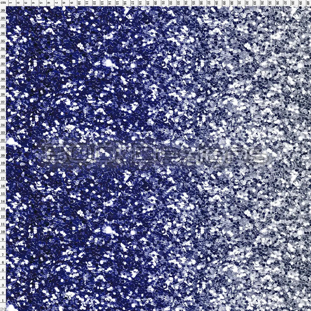 Spandex Glitz Ombre Navy Silver Fabric
