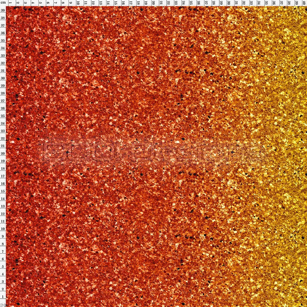 Spandex Glitz Ombre Orange Fabric