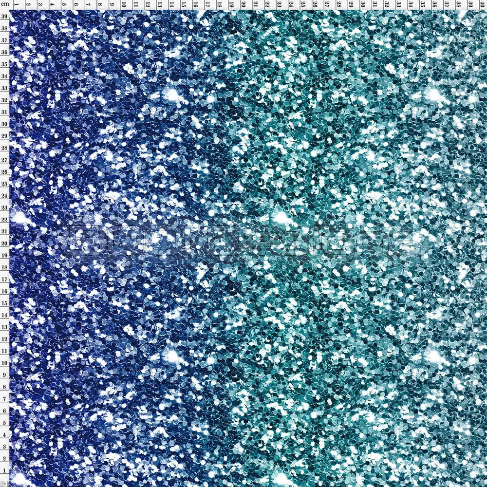 Spandex Glitz Ombre Royal Teal Fabric