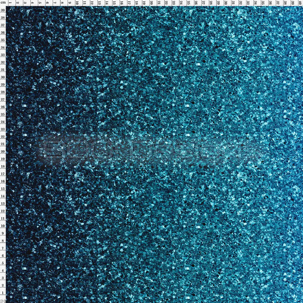 Spandex Glitz Ombre Teal Fabric