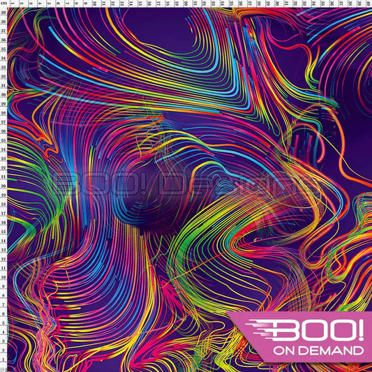Spandex Glow Lines Fabric