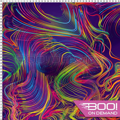 Spandex Glow Lines Fabric
