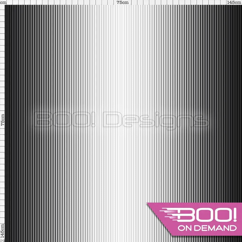 Spandex Graduated Stripes Black White Fabric