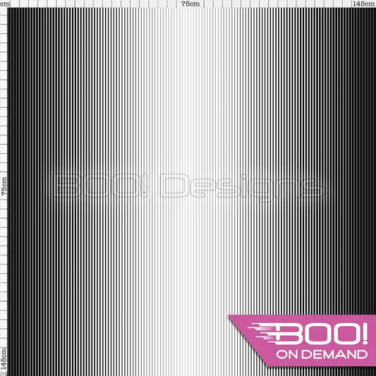 Spandex Graduated Stripes Black White Fabric