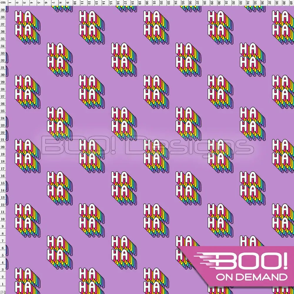 Spandex Hahaha Purple Fabric