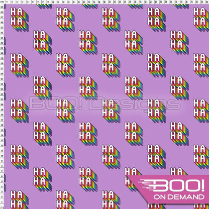 Spandex Hahaha Purple Fabric