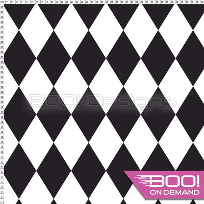 Spandex Harlequin Black & White Fabric