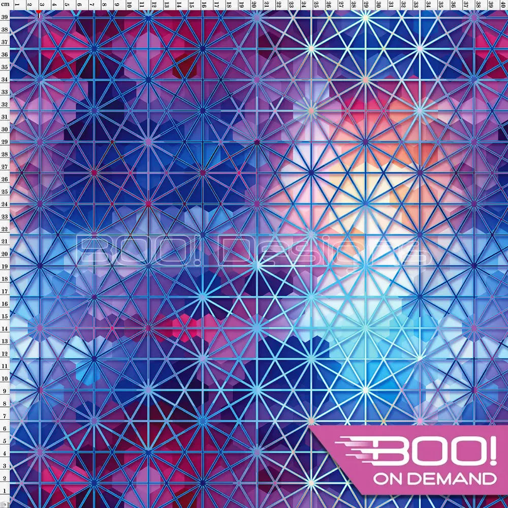 Spandex Hexagon Spectrum Fabric