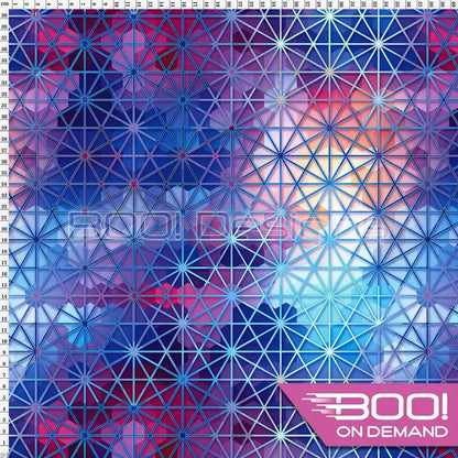 Spandex Hexagon Spectrum Fabric