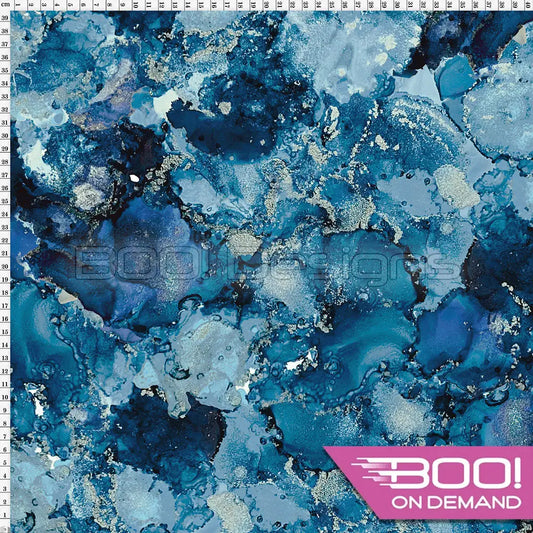 Spandex Holly Ink Blue Fabric