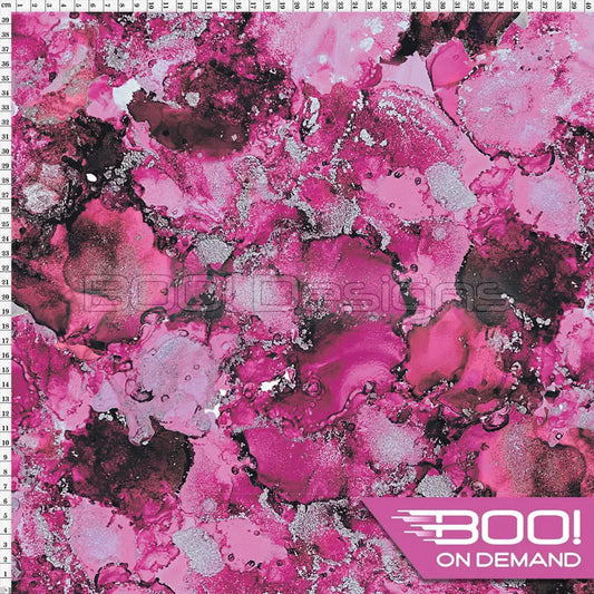 Spandex Holly Ink Dark Pink Fabric