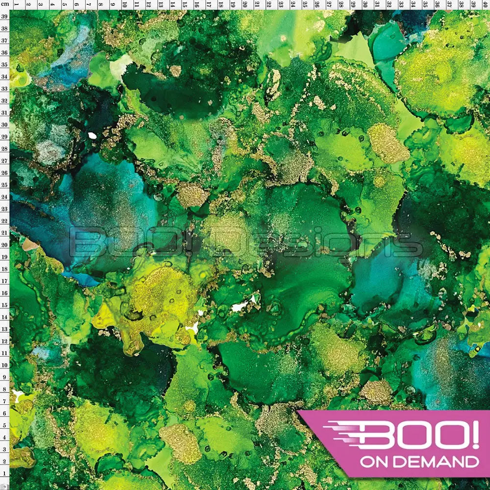 Spandex Holly Ink Green Fabric