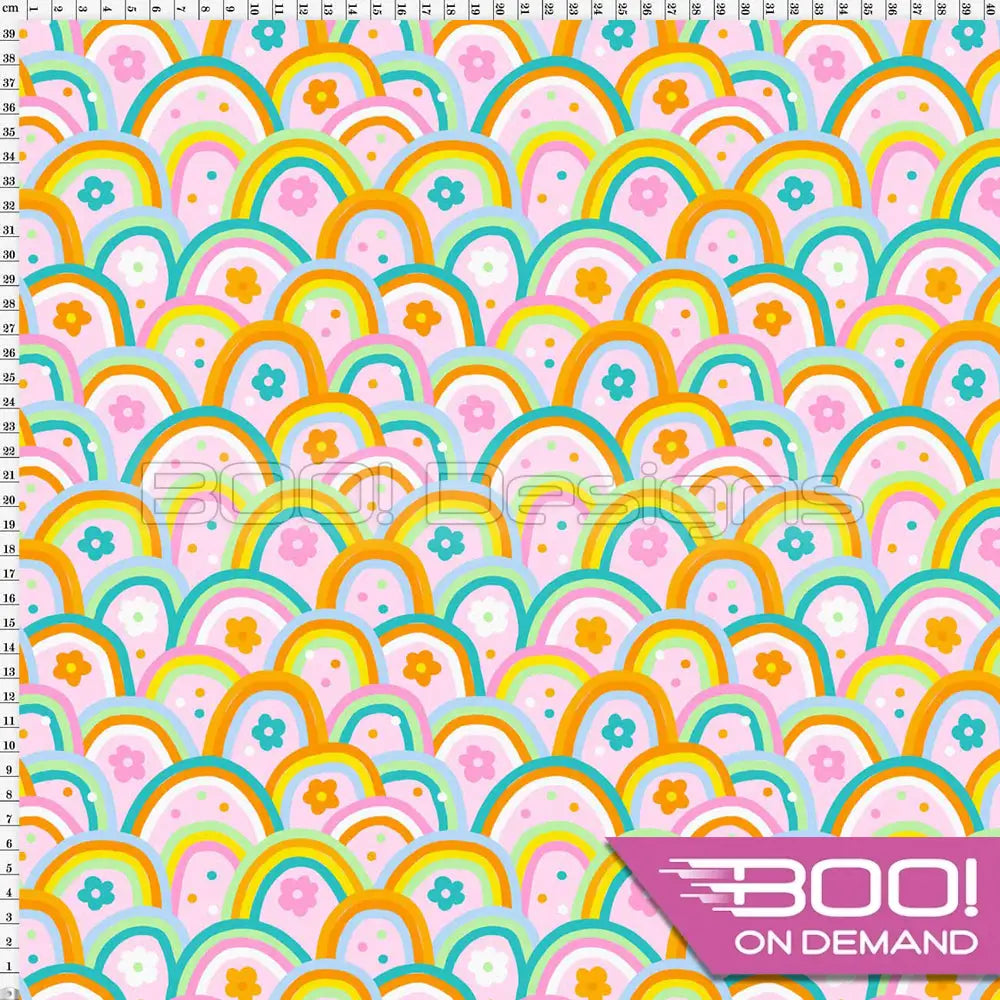 Spandex Honey Rainbow Pastel Fabric