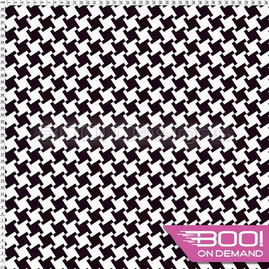 Spandex Houndstooth Black White - Fabric