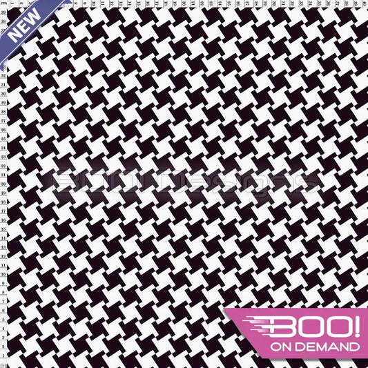 Spandex Houndstooth Black White - Fabric