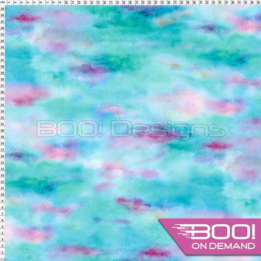 Spandex Hummingbird Blue Fabric