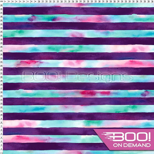 Spandex Hummingbird Stripe Fabric