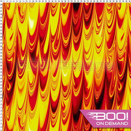 Spandex Icarus Red Gold - Fabric