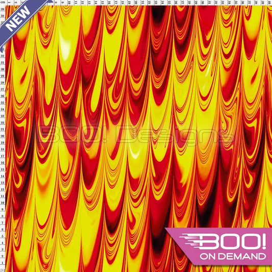 Spandex Icarus Red Gold - Fabric