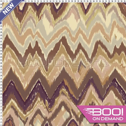 Spandex Ikat Stripe Autumn - Fabric
