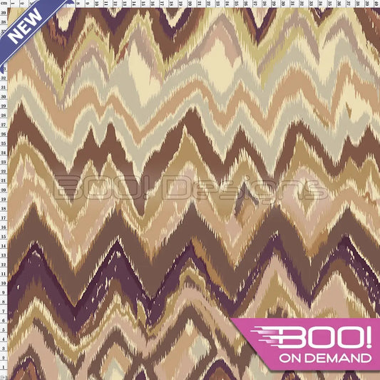 Spandex Ikat Stripe Autumn - Fabric
