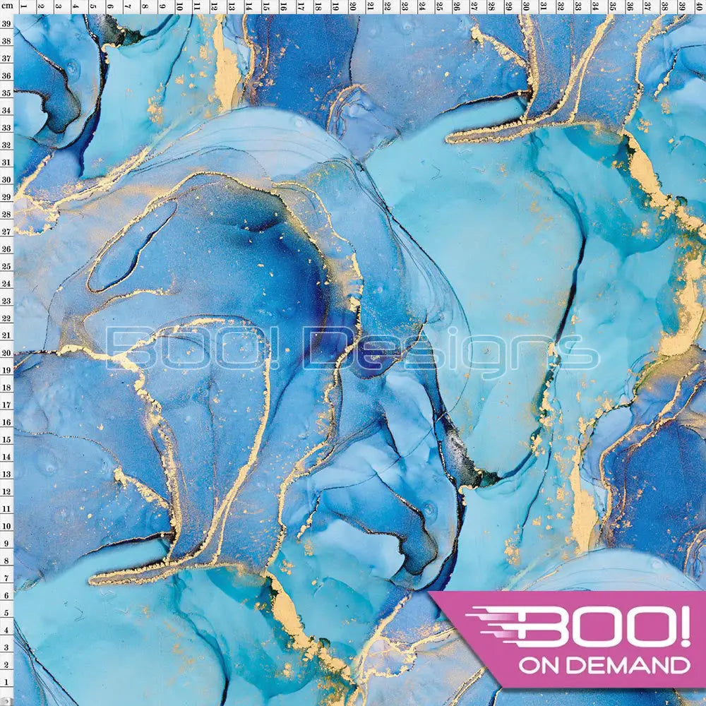 Spandex Ink Ethereal Blue Fabric