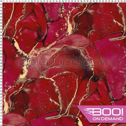 Spandex Ink Ethereal Crimson Fabric