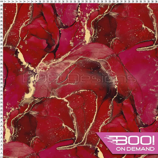 Spandex Ink Ethereal Crimson Fabric