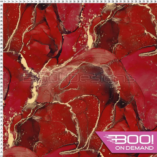 Spandex Ink Ethereal Red Fabric