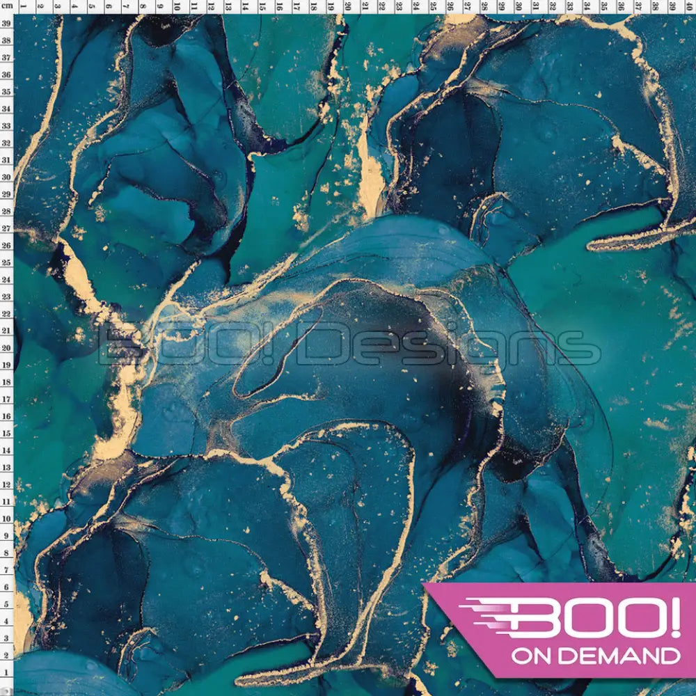Spandex Ink Ethereal Teal Fabric