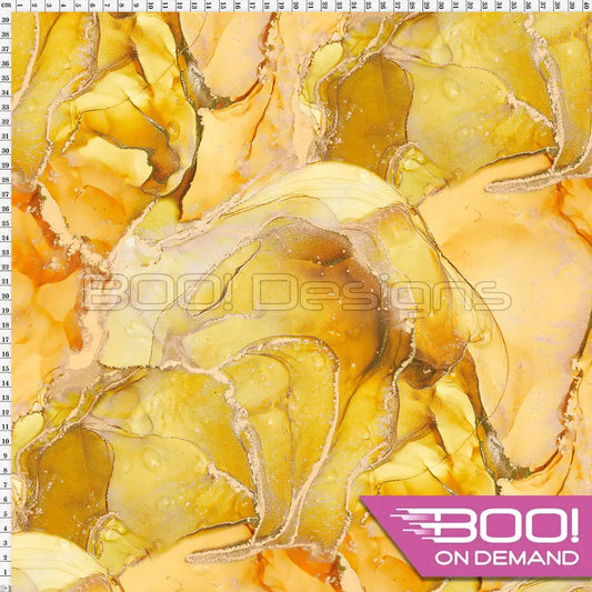 Spandex Ink Ethereal Yellow Fabric