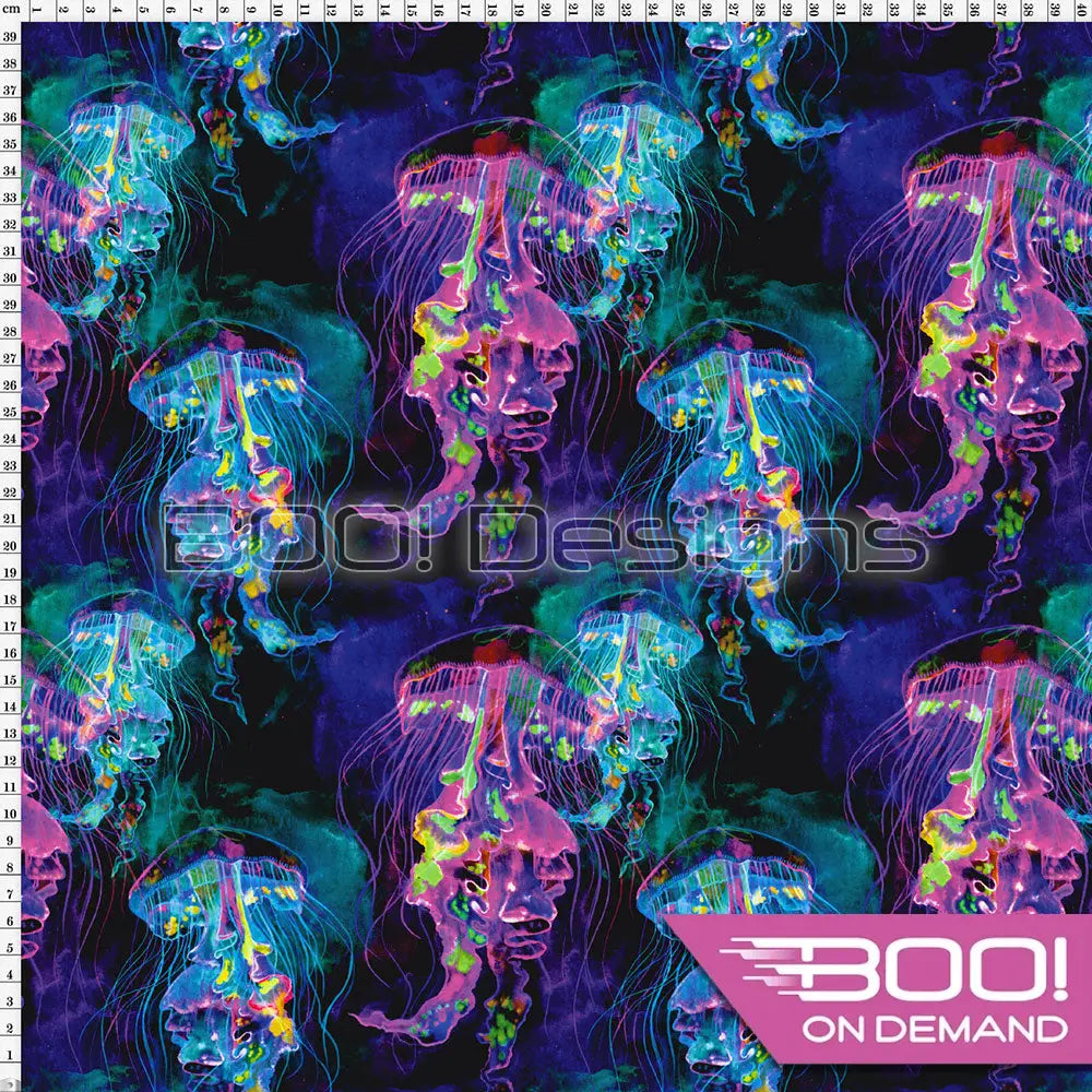 Spandex Jellyfish Bloom Fabric