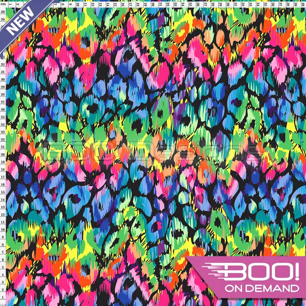 Spandex Jungleam Black Fabric